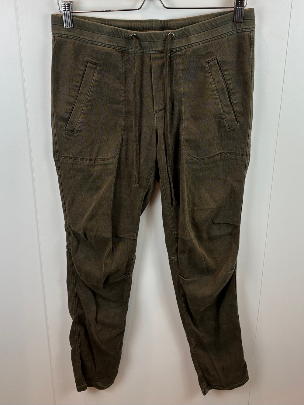 Standard James Perse Army Green Khaki Jogger Pants Stretch sz 1 (S) Drawstring